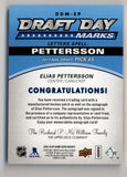 Elias Pettersson 2018-19 SP Game Used Draft Day Marks Rookies 15/35