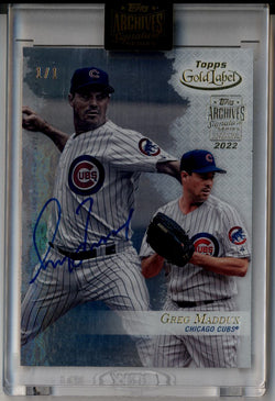 Greg Maddux 2022 Topps Archives Signature Series 2017 Gold Label #88 1/1