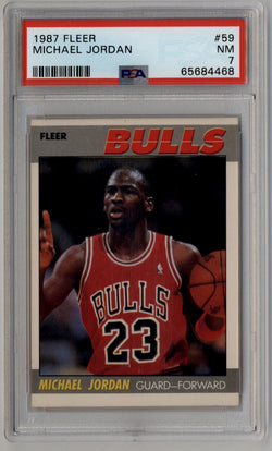 Michael Jordan 1987-88 Fleer #59 PSA 7 Near Mint