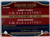 David Eckstein/Albert Pujols 2012 SP Signature Signature Season Signatures Dual #06WS1 05/15