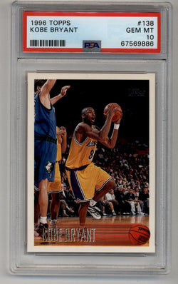 Kobe Bryant  1996-97 Topps #138 Rookie PSA 10 Gem Mint 9886