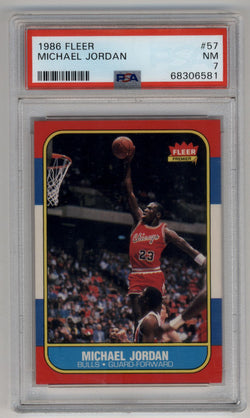 Michael Jordan 1986-87 Fleer Rookie #57 PSA 7 Near Mint