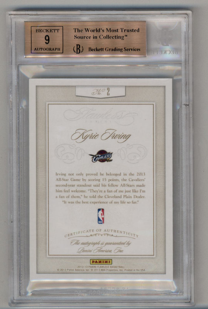 2012-13 Flawless Marks Kyrie Irving Rookie RC On Card Auto 2/25 Jersey #  1/1 #48