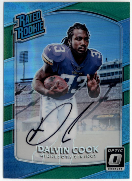 Dalvin Cook 2017 Donruss Optic Rated Rookies Auto Green #193 4/5