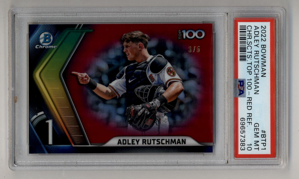  2021 Pro Set Red #PS01 Adley Rutschman RC Rookie Baseball  Trading Card : Collectibles & Fine Art