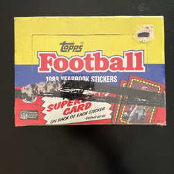 1988 Topps Football Yearbook Stickers Unopened Box (X-Out)