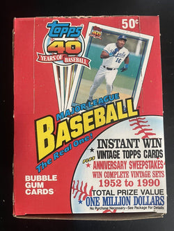 1991 Topps Baseball Wax Box
