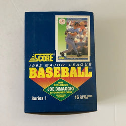 1992 Score Series 1 Baseball Box