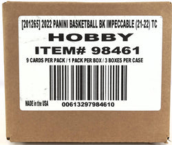 2020-21 Panini Impeccable Basketball Hobby Box - 3 Box Case