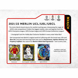 2021-22 Topps UEFA Champions League Merlin Chrome Soccer Hobby Box - 12 Box Case