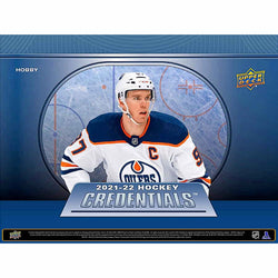 2021-22 Upper Deck Credentials Hockey Hobby Box - 20 Box Case