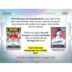 2022 Bowman Sterling Baseball Hobby Box - 12 Box Case