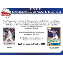 2022 Topps Update Series Baseball Hobby Box - 12 Box Case