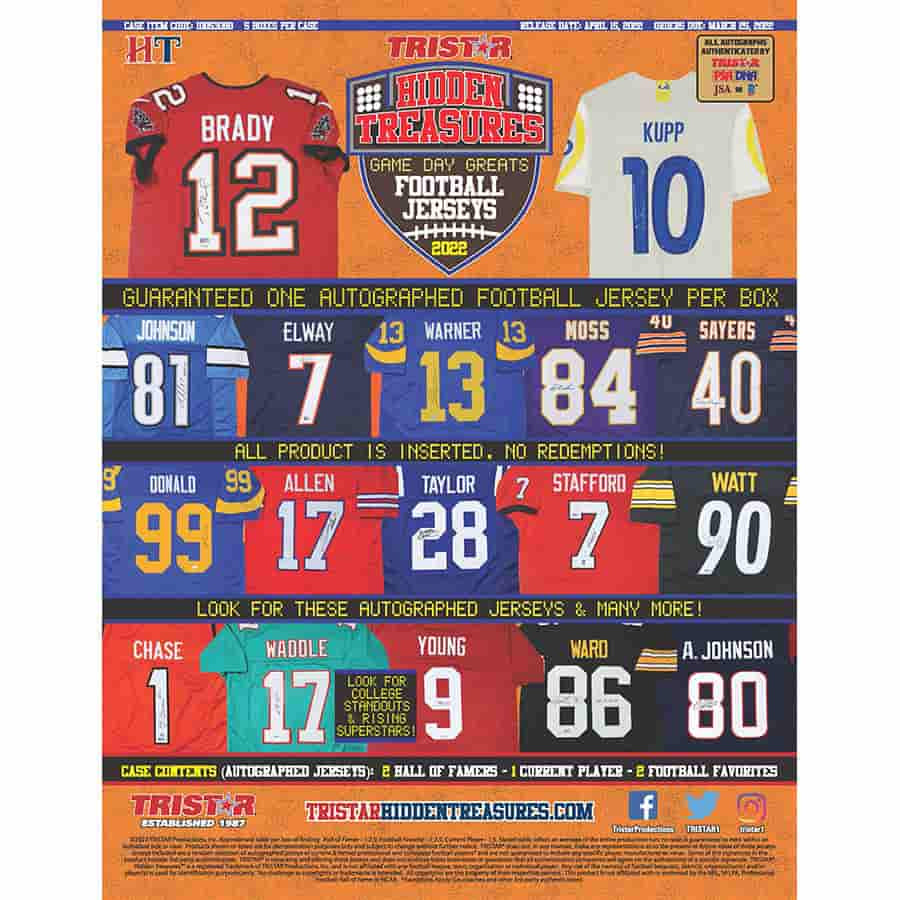 2022 Tristar Hidden Treasures GDG Auto Football Jerseys
