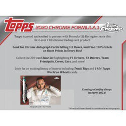 2020 Topps Formula 1 Chrome Racing Hobby - 12 Box Case