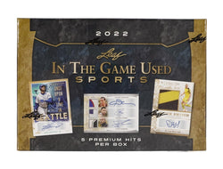2022 Leaf In The Game Used Sports Hobby Box