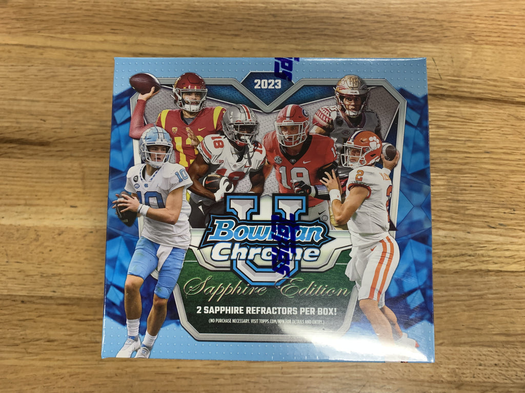 2023 Bowman Chrome University Football Sapphire Edition Three Stars