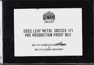 2022 Leaf Metal Soccer 1/1 Production Proof Box