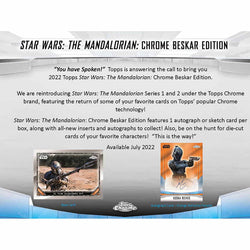 2022 Topps Star Wars The Mandalorian Chrome Beskar Edition Hobby Box - 12 Box Case