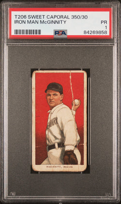 Iron Man Mcginnity 1909-11 T206 Sweet Caporal 350/30 PSA 1 Poor
