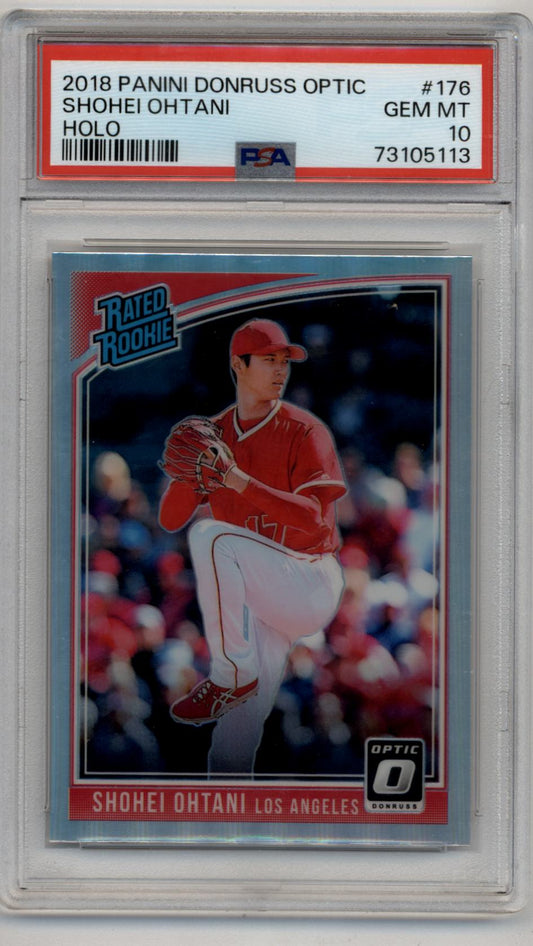 Shohei Ohtani 2018 Donruss Optic #176 Holo PSA 10 Gem Mint