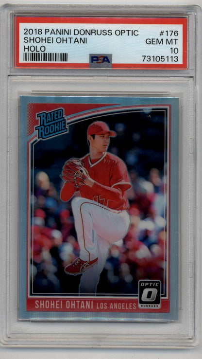 Shohei Ohtani 2018 Donruss Optic #176 Holo PSA 10 Gem Mint