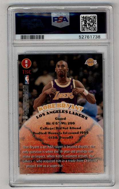 Kobe Bryant 1996-97 Stadium Club Rookies 2 #R9 PSA 10 Gem Mint 1738