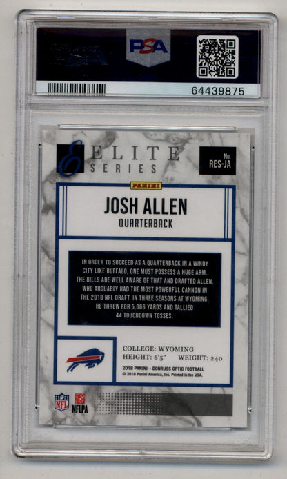 Josh Allen 2018 Donruss Optic Rookie Elite Series PSA 10 Gem Mint 9875