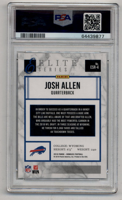 Josh Allen 2018 Donruss The Elite Series Rookies PSA 10 Gem Mint 9877