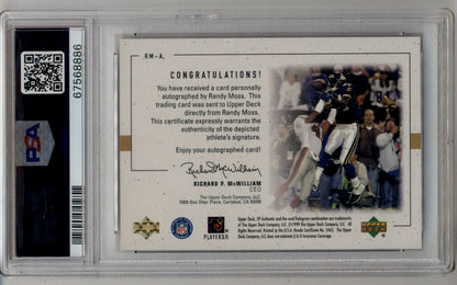 Randy Moss 1999 SP Authentic Player's Ink Auto PSA 9 Mint Auto 10