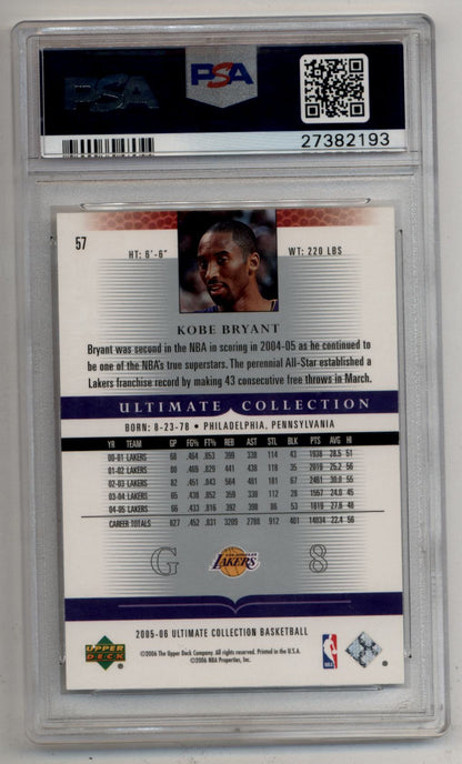 Kobe Bryant 2005-06 Ultimate Collection Red 41/50 #57 PSA 10 Gem Mint