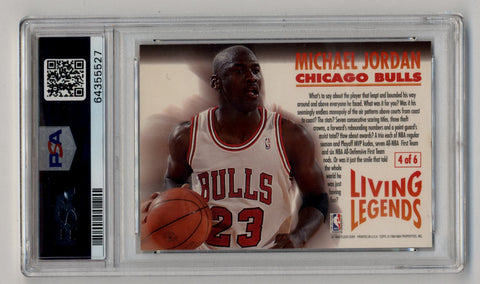 Michael Jordan 1993-94 Fleer Living Legends #4 PSA 9 Mint – Three