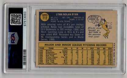 Nolan Ryan 1970 Topps #712 PSA 6.5 Excellent-Mint+ 3093