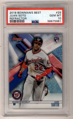 Juan Soto 2018 Bowmans Best #29 Refractor PSA 10 5981