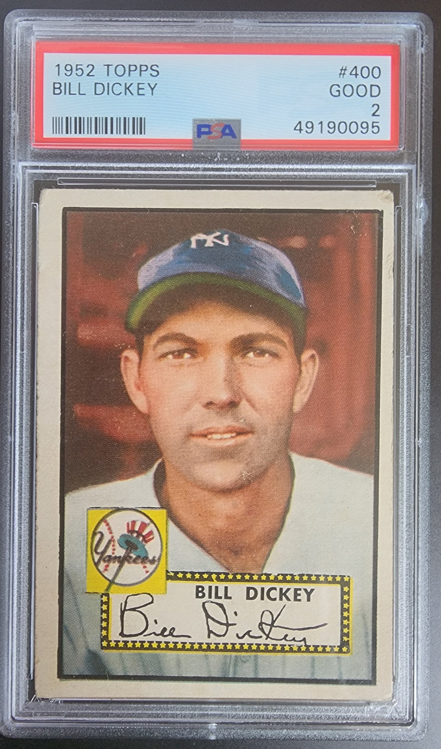 Bill Dickey 1952 Topps #400 PSA 2