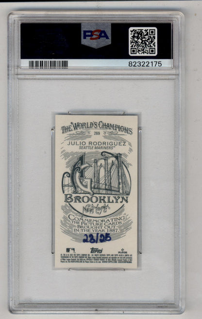 Julio Rodriguez 2022 Allen and Ginter Mini-Brooklyn Back 23/25 PSA 10 Gem Mint