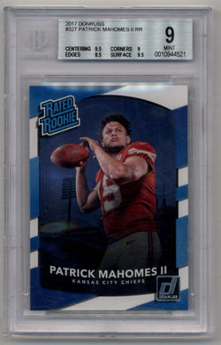 Patrick Mahomes 2017 Donruss #327 Rated Rookie BGS 9 Mint 4521