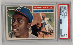 Hank Aaron 1956 Topps #31 Gray Back PSA 5.5 Excellent+ 2260