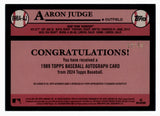 Aaron Judge 2024 Topps 1989 Gold Auto 09/50