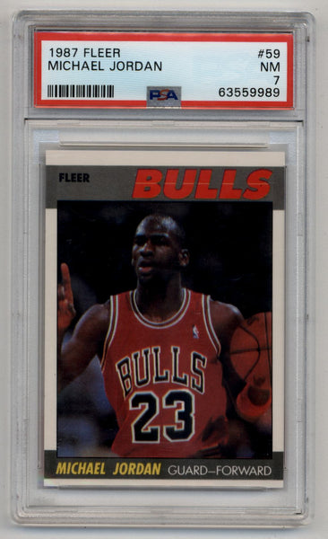 Michael Jordan 1987-88 Fleer #59 PSA 7 Near Mint 9989