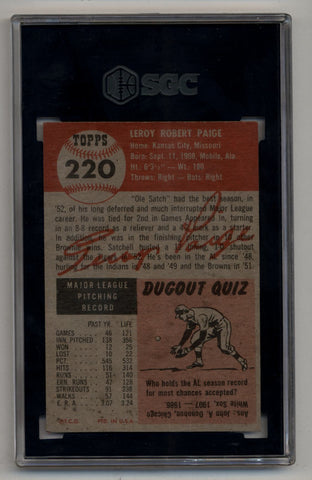 Satchel Paige 1953 Topps #220