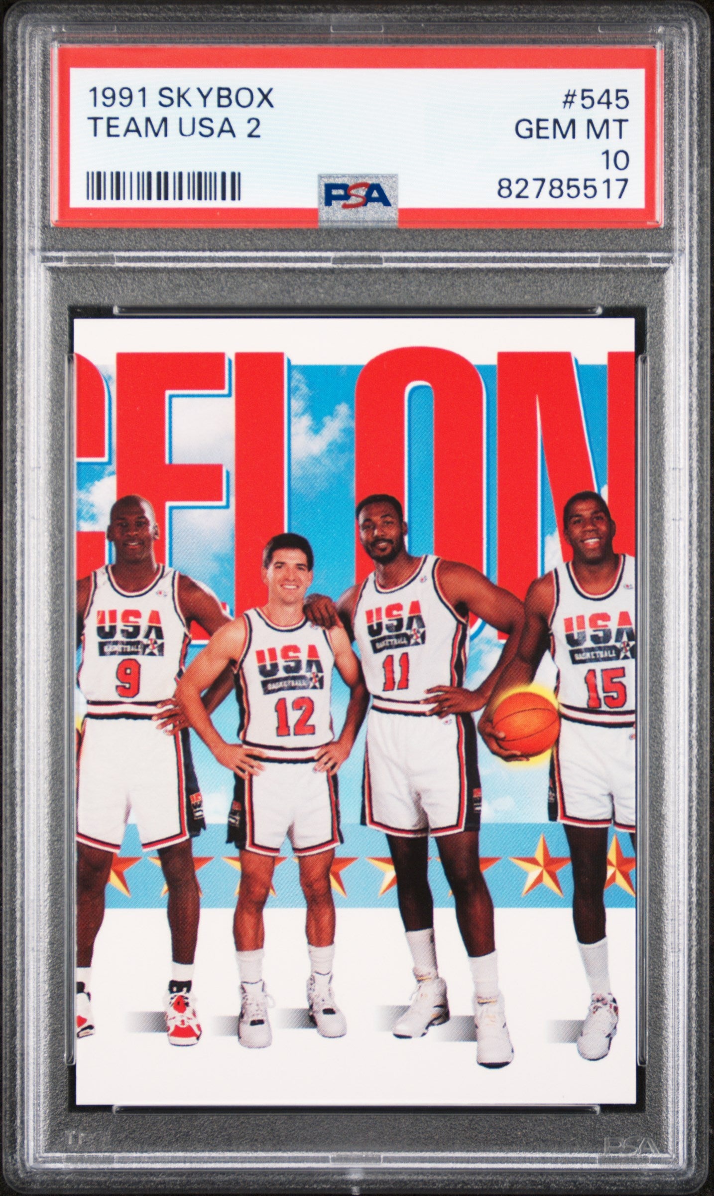 Michael Jordan 1991 Skybox Team USA 2 #545 PSA 10 Gem Mint 5517