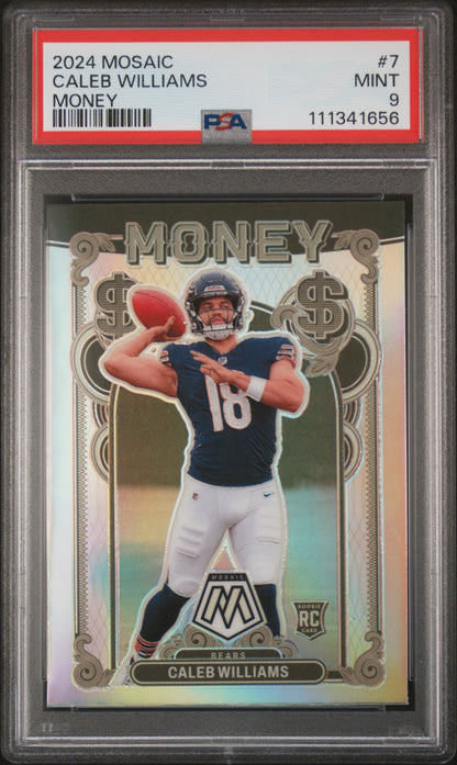Caleb Williams 2024 Panini Mosaic Money PSA 9 Mint