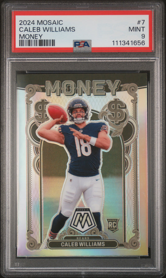 Caleb Williams 2024 Panini Mosaic Money PSA 9 Mint
