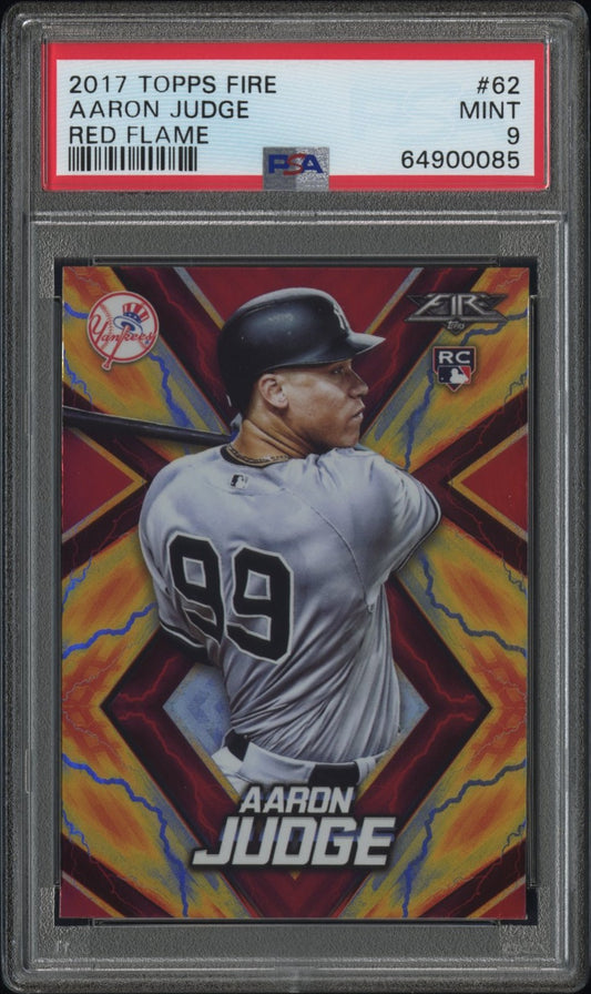 Aaron Judge 2017 Topps Fire Red Flare #62 PSA 9 Mint