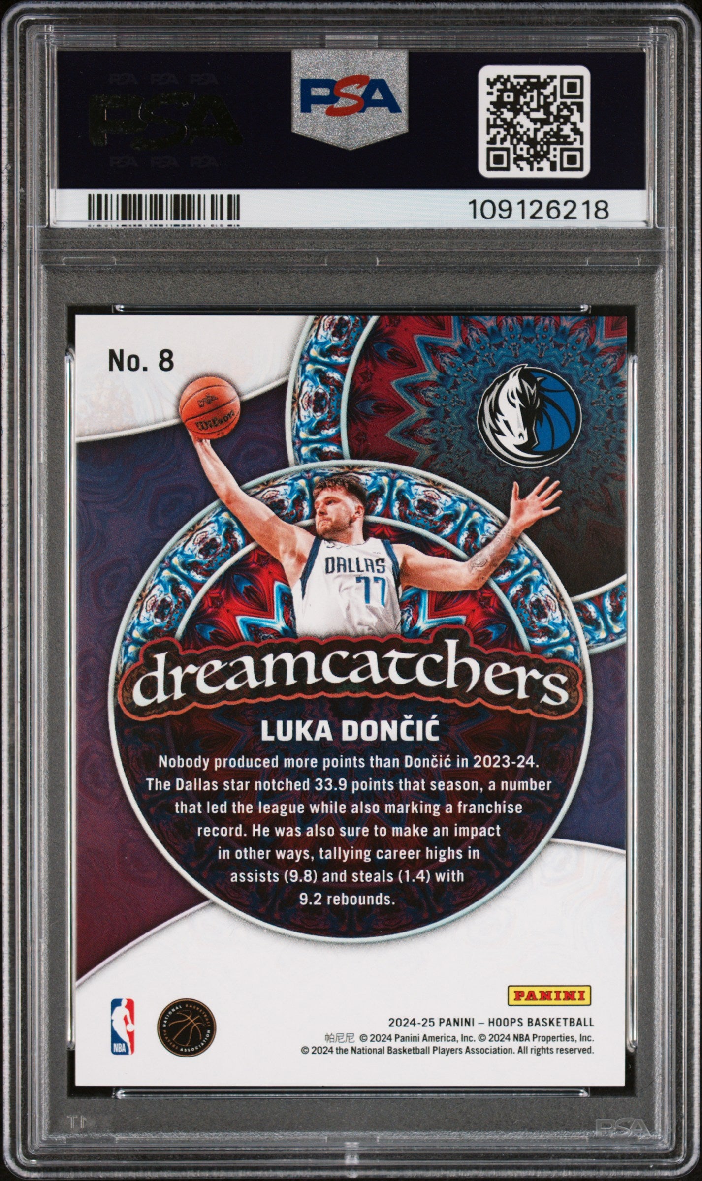 Luka Doncic 2024 Panini Hoops Dreamcatchers PSA 10 Gem Mint