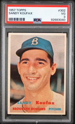 Sandy Koufax 1957 Topps #302 PSA 3 Very Good