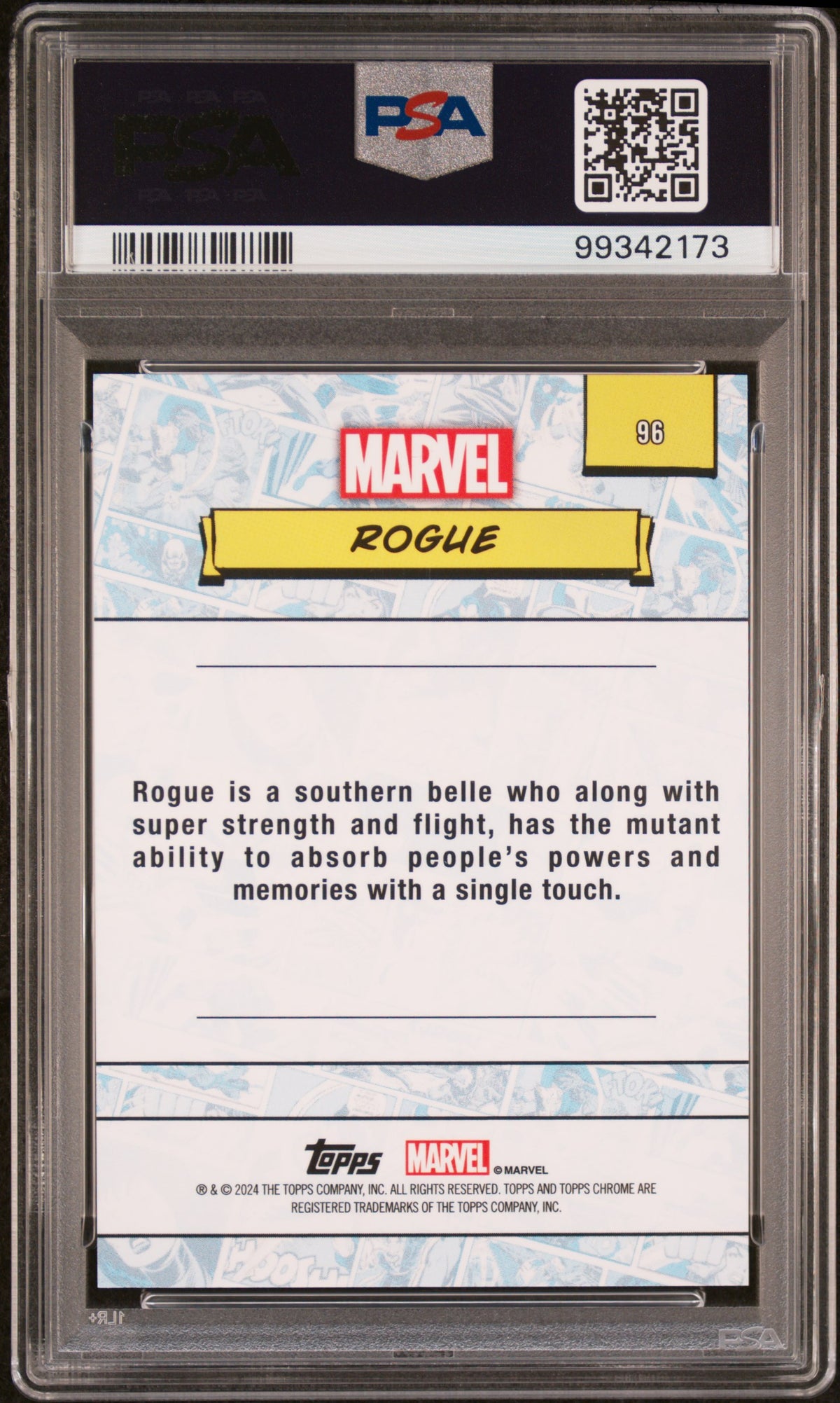 Rogue 2024 Topps Chrome Marvel #96 Green Refractor #59/99 PSA 10 Gem Mint