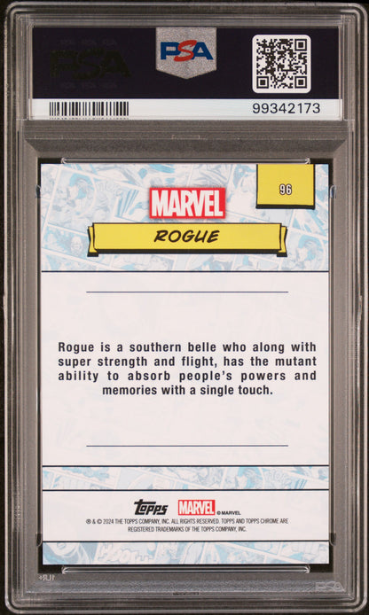 Rogue 2024 Topps Chrome Marvel #96 Green Refractor #59/99 PSA 10 Gem Mint