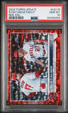 Shohei Ohtani/Mike Trout 2022 Topps Update Red Foil #168/199 PSA 10 Gem Mint